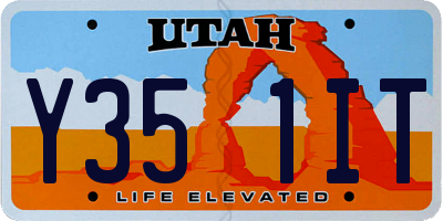 UT license plate Y351IT