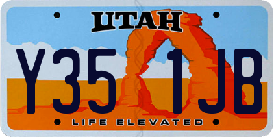 UT license plate Y351JB