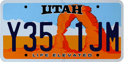 UT license plate Y351JM