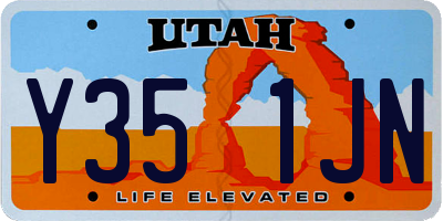UT license plate Y351JN