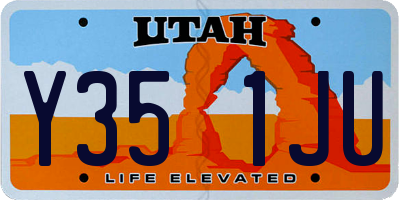 UT license plate Y351JU