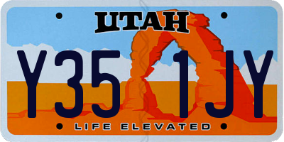 UT license plate Y351JY