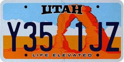 UT license plate Y351JZ