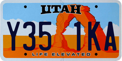 UT license plate Y351KA