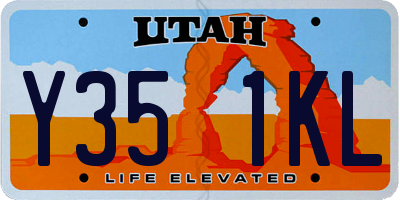 UT license plate Y351KL