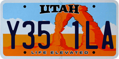 UT license plate Y351LA
