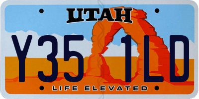 UT license plate Y351LD