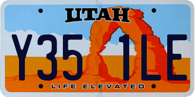 UT license plate Y351LE