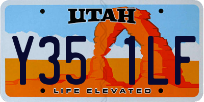 UT license plate Y351LF
