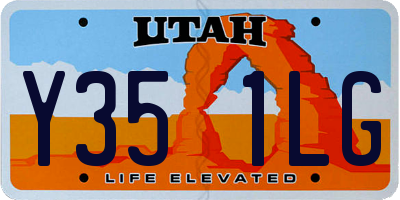 UT license plate Y351LG