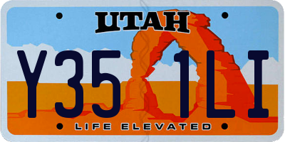 UT license plate Y351LI