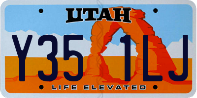 UT license plate Y351LJ