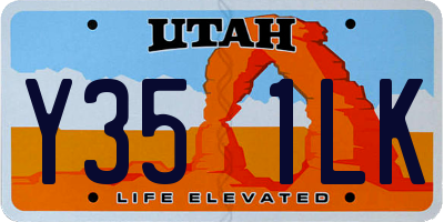 UT license plate Y351LK