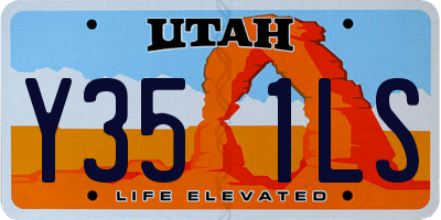 UT license plate Y351LS