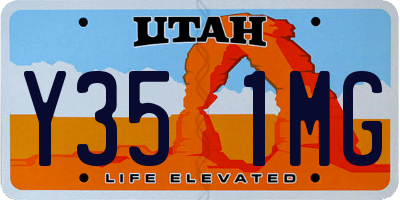 UT license plate Y351MG