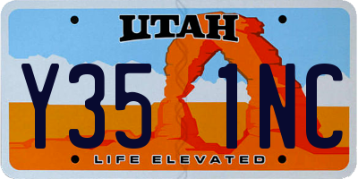 UT license plate Y351NC