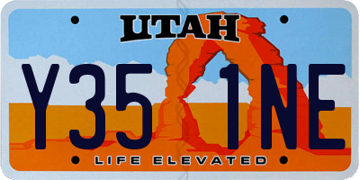 UT license plate Y351NE