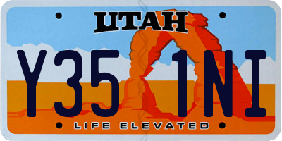 UT license plate Y351NI