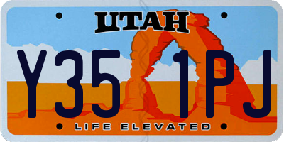 UT license plate Y351PJ