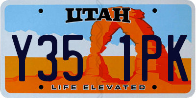 UT license plate Y351PK
