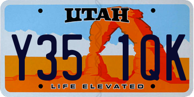 UT license plate Y351QK