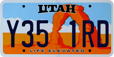 UT license plate Y351RD
