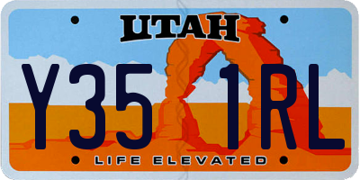 UT license plate Y351RL