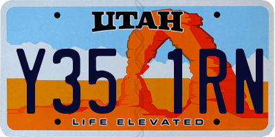 UT license plate Y351RN
