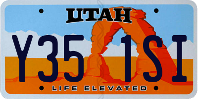 UT license plate Y351SI