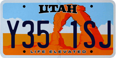 UT license plate Y351SJ