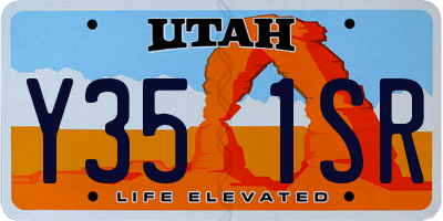 UT license plate Y351SR