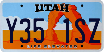 UT license plate Y351SZ