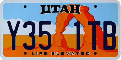UT license plate Y351TB