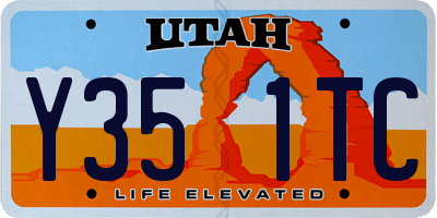 UT license plate Y351TC