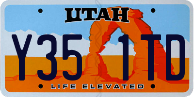 UT license plate Y351TD