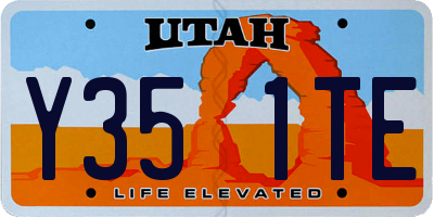 UT license plate Y351TE