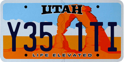 UT license plate Y351TI