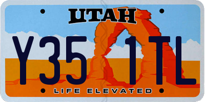 UT license plate Y351TL