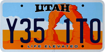 UT license plate Y351TO