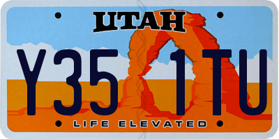 UT license plate Y351TU