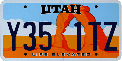 UT license plate Y351TZ