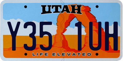 UT license plate Y351UH