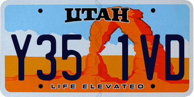 UT license plate Y351VD