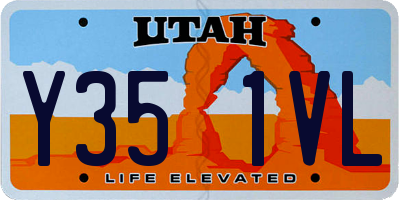 UT license plate Y351VL