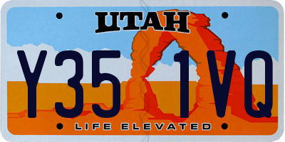 UT license plate Y351VQ