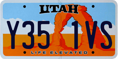 UT license plate Y351VS