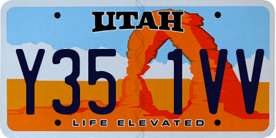 UT license plate Y351VV