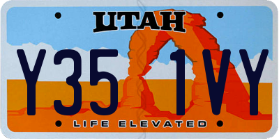 UT license plate Y351VY