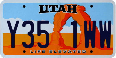 UT license plate Y351WW