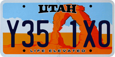 UT license plate Y351XO